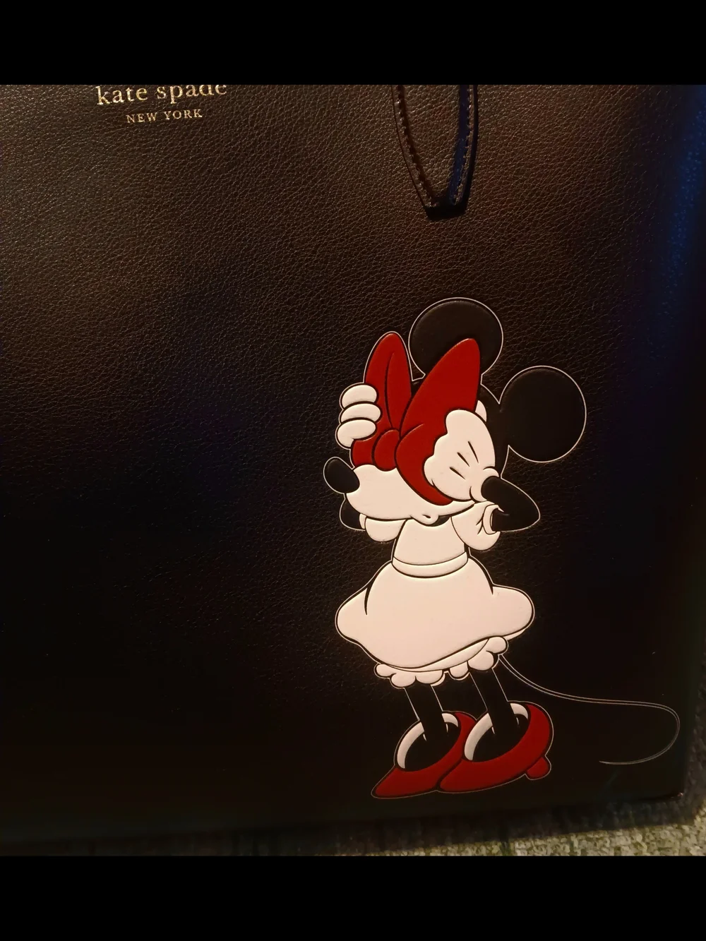 Reversible kate spade Black Tote with Minnie Mouse Graphic